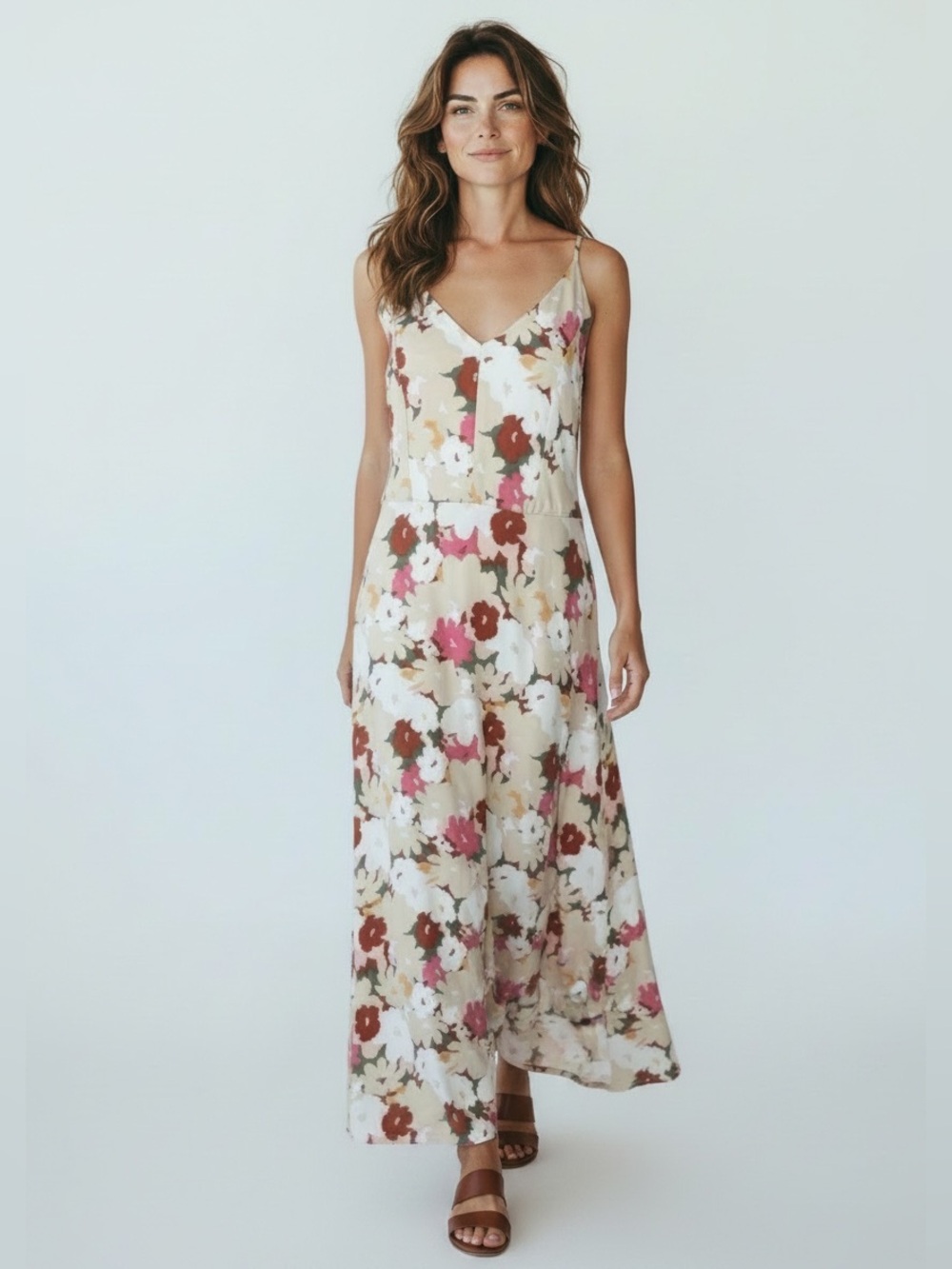 Market & Spruce multicolor floral maxi dress size XL stitch fix Alisha Dress